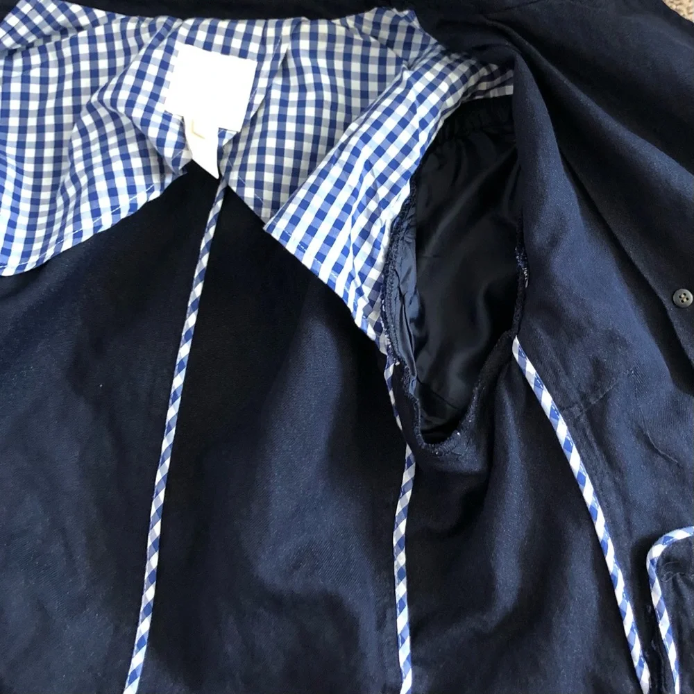 J.Crew Indigo Double Breasted Blazer Sz 8 - Picture 10 of 13